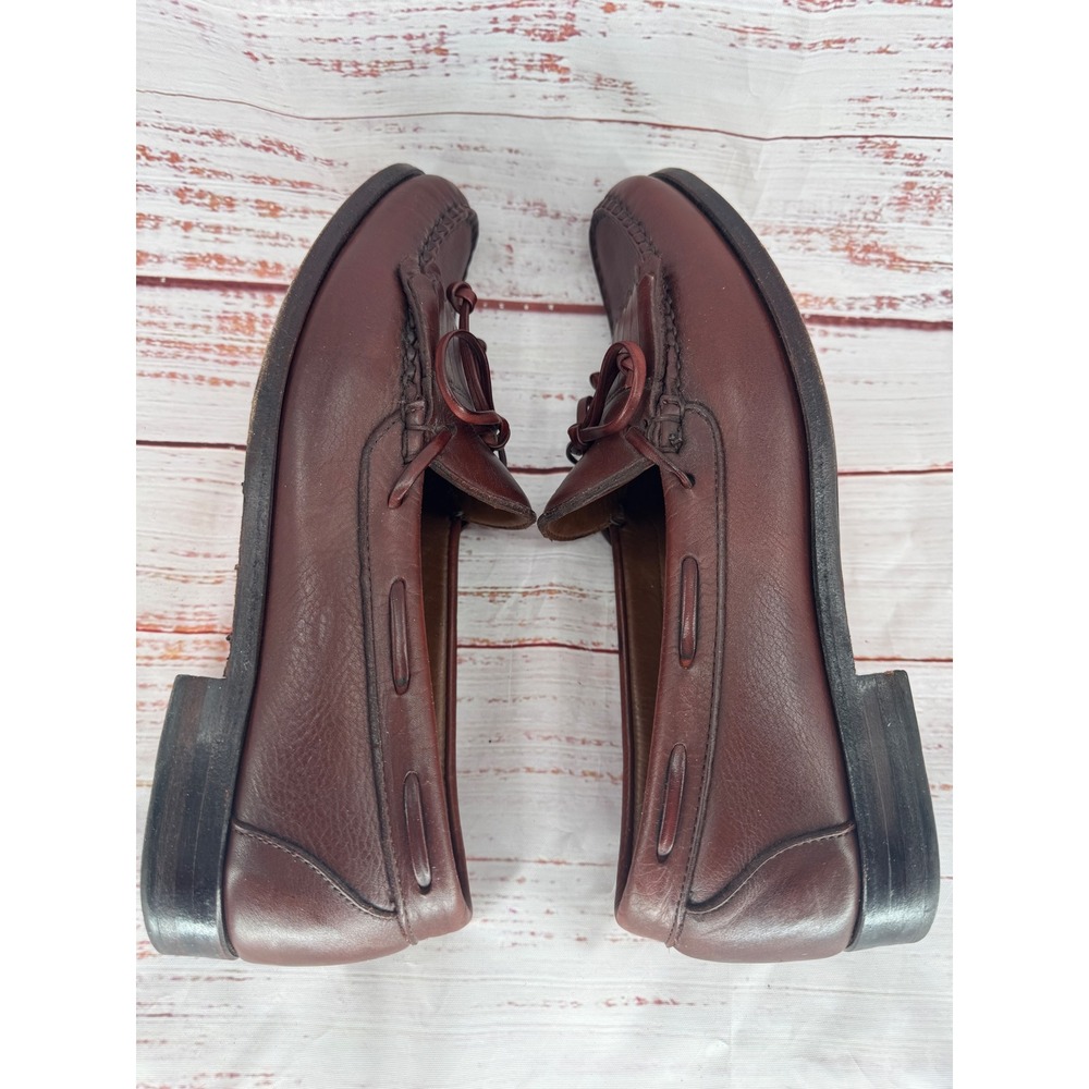 Allen Edmonds Alameda Dress‎ Shoes Mens 8.5 D Burgundy Leather Kiltie Loafers - Picture 7 of 9